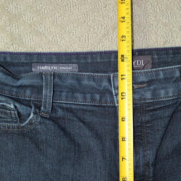 NYDJ Marilyn Straight Jeans Size 16 Blue Medium Wash Lift Tuck Technology Denim - Picture 3 of 5